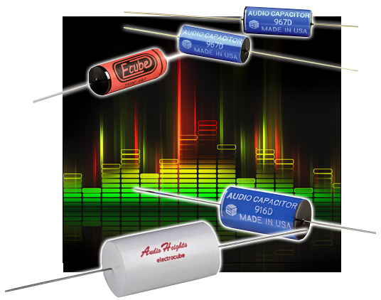 Electrocube Audio-Optimized Film Capacitors in 916D Metallized Polypropylene Audio Capacitors & 967D Polypropylene and Foil Audio Capacitor